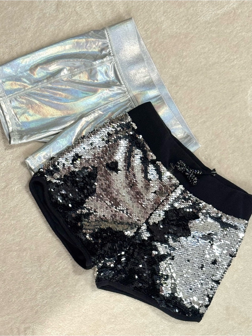2-Pack Girls’ Glam Shorts, Size 6/6X